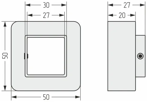 Накладка маскировочная, Сунержа, шгв 50*27*50, нержавеющая сталь, d 27, цвет-сатин — изображение 1