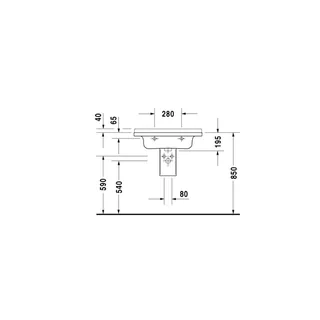 Полупьедестал, Duravit, D-Code, шгв 220*240*320, цвет-белый — изображение 1