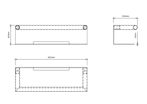Полка, Decor Walther, MIKADO, DA 30, шгв 300*100*80, цвет-золото матовое — изображение 1