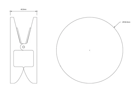 Крючок, Decor Walther, PINCH R/L, шгв 100*40*100, цвет-золото матовое — изображение 1