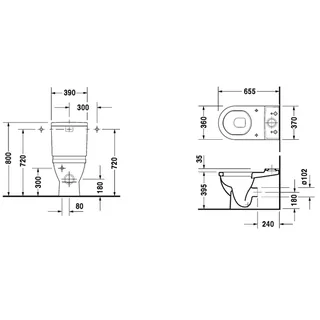 Сливной бачок, Duravit, Starck 3, шгв 390*185*370, цвет-белый — изображение 1