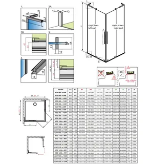 Дверь, Radaway, Furo SL KDD, шв 900*2000, петли-слева, хром, цвет стекла-прозрачный, Easy Clean — изображение 1