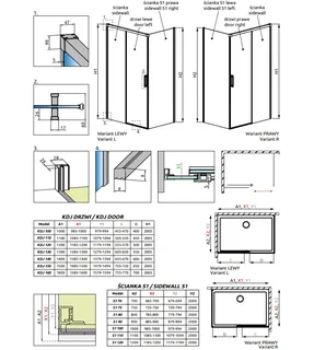 Боковая стенка, Radaway, Idea 8, шв 700*2005, цвет стекла-прозрачный, Easy Clean — изображение 1