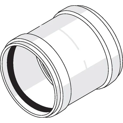Муфта, 160, PP (полипропилен), двухраструбная — изображение 2