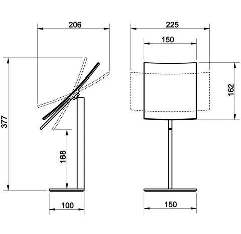 Косметическое зеркало, Gessi, Rettangolo, шгв 225*206*377, без подсветки, цвет-Finox Brushed Nickel — изображение 1