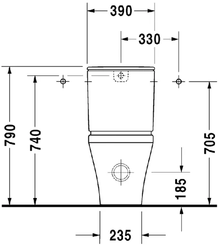 Унитаз напольный, Duravit, Durastyle, шгв 370*630*420, цвет-белый — изображение 3