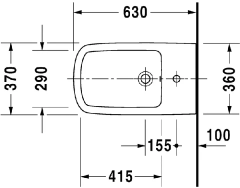 Биде, Duravit, Durastyle, шгв 370*630*400, цвет-белый — изображение 1