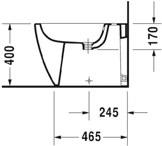 Биде напольное, Duravit, ME by Starck, шгв 370*600*400, цвет-белый — изображение 2