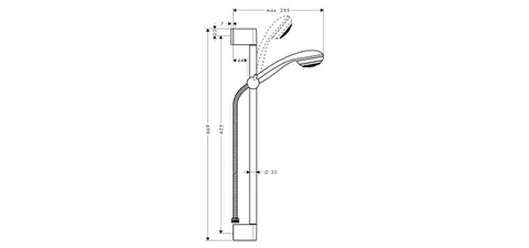 Душевой гарнитур, Hansgrohe, Crometta, цвет-хром — изображение 1