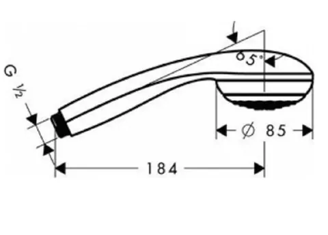 Ручной душ, Hansgrohe, Crometta 85, Mono, цвет-хром — изображение 1