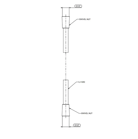 Шланг для душа, Gessi, Сromalux, длина шланга, мм-1250, цвет-Finox Brushed Nickel — изображение 1