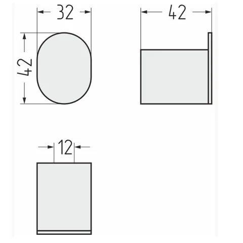 Крючок, Сунержа, Round, шгв 32*42*42, цвет-белый матовый — изображение 1