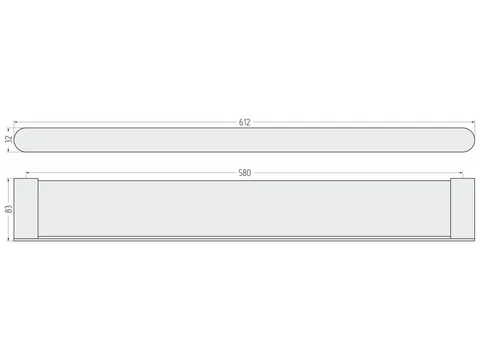 Полка, Сунержа, Round, шгв 612*83*32, цвет-белый матовый — изображение 1