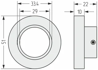 Накладка маскировочная, Сунержа, шгв 51*22*51, нержавеющая сталь, d 29, цвет-чёрный матовый — изображение 1