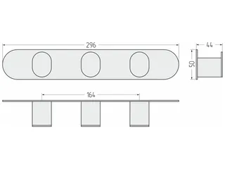 Крючок, Сунержа, Round, шгв 296*44*50, цвет-черный матовый — изображение 1