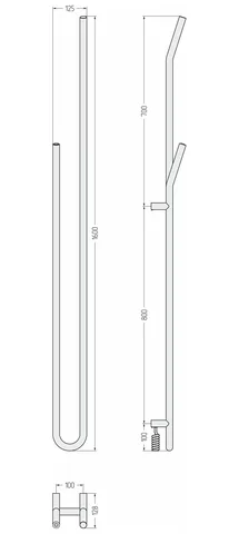 Полотенцесушитель, Сунержа, Локон, левый, шгв 125*128*1600, кабель с вилкой, цвет-золотой шёлк — изображение 1