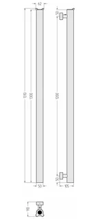 Полотенцесушитель, Сунержа, Гренадер I , шгв 62*110*1310, цвет-золотой шёлк — изображение 1