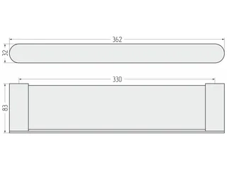 Полка, Сунержа, Round, шгв 362*83*32, цвет-золотой шёлк — изображение 1