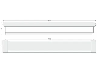 Полка, Сунержа, Round, шгв 612*83*86, цвет-золотой шёлк — изображение 1