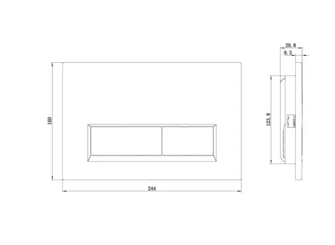 Клавиша смыва, Kludi, UNIFIX, для унитаза, шгв 244*9,3*160, подходит к Geberit Sigma, цвет-белый матовый — изображение 1