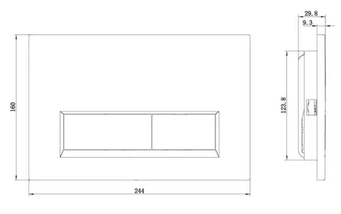 Клавиша смыва, Kludi, UNIFIX, для унитаза, шгв 244*9,3*160, подходит к Geberit Sigma, цвет-золото брашированное — изображение 1