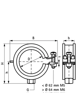 Хомут, BIS KSB1, M8, D-40-43, с вкладышем epdm — изображение 1