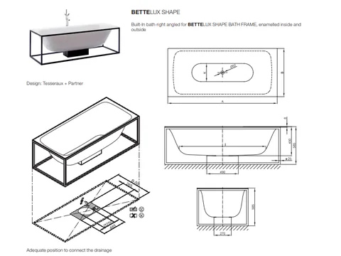 Ванна, Bette, BetteLux Shape, шгв 1800*800*450, BetteGlasur® Plus, цвет-Black — изображение 1