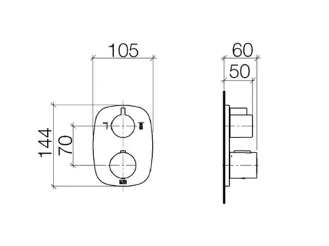 Смеситель для душа, Dornbracht, Series specific, на 2 потребителя, цвет-хром — изображение 1