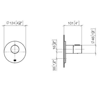 Смеситель для душа, Dornbracht, Series specific, на 1 потребитель, цвет-платина сатинированная — изображение 1