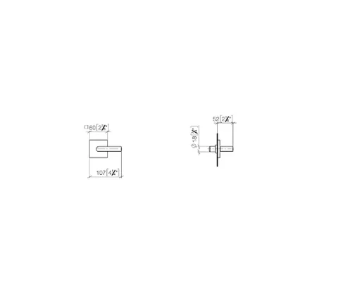 Вентиль, Dornbracht, Imo, запорный, 1/2", цвет-хром сатинированный — изображение 1