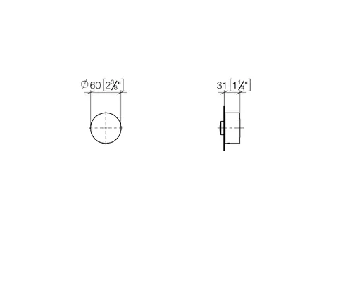 Вентиль, Dornbracht, Series specific, запорный, 1/2", цвет-платина сатинированная — изображение 1