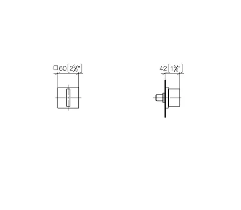 Вентиль, Dornbracht, MEM, запорный, 1/2", цвет-платина — изображение 1