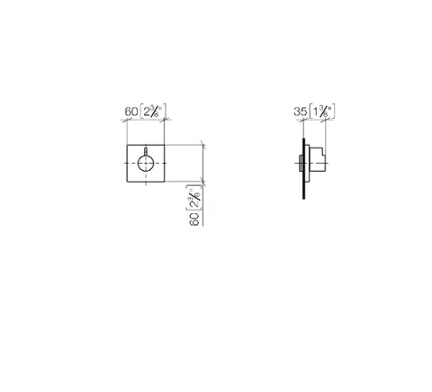 Вентиль, Dornbracht, Symetrics, запорный, 1/2", цвет-черный матовый — изображение 1