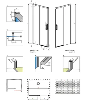 Дверь, Radaway, Idea DWJ, шв 1400*2005, петли-слева, хром, цвет стекла-прозрачный, Easy Clean — изображение 1