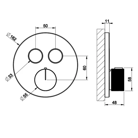 Смеситель для душа, Gessi, HI-FI Comfort, на 2 потребителя, цвет-Finox Brushed Nickel — изображение 1