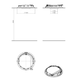Дождевая панель, Dornbracht, AQUAMOON, 1240, цвет-белый матовый — изображение 1