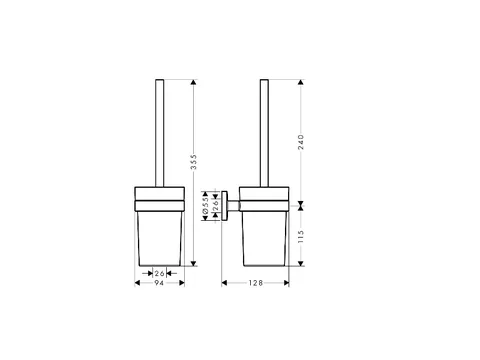 Ёршик, Hansgrohe, Logis Universal, шгв 94*128*355, цвет-хром — изображение 1