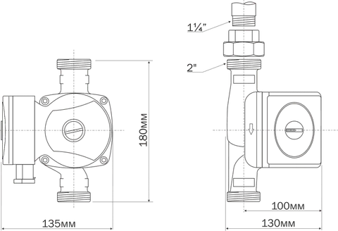 Насос, Aquario, циркуляционный PRIME-B1-328-180 — изображение 1