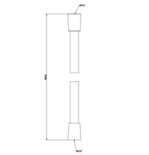 Шланг для душа, Gessi, Technical Accessories, Darkflex, длина шланга, мм-1500, цвет-черный матовый (Matt Black, Nero Opaco) — изображение 1