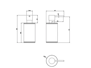 Дозатор для жидкого мыла, Gessi, 316, шгв 75*117*181, цвет-Steel Brushed — изображение 1
