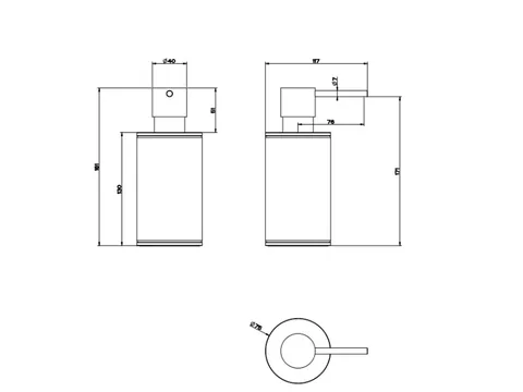 Дозатор для жидкого мыла, Gessi, 316, шгв 75*117*181, цвет-Warm Steel Brushed PVD — изображение 1