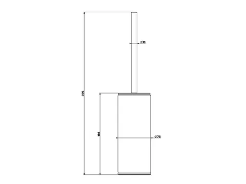 Ёршик, Gessi, 316, шгв 75*75*375, цвет-Steel Brushed — изображение 1