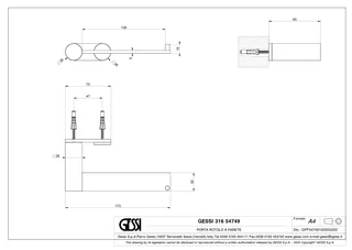 Бумагодержатель, Gessi, 316, шгв 173*85*28, цвет-Coffee Bronze Brushed PVD — изображение 1