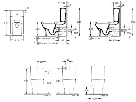 Сливной бачок, Villeroy&Boch, Architectura, г 185, цвет-альпийский белый — изображение 1