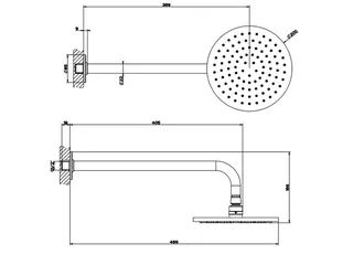 Верхний душ, Gessi, Inciso, шгв 200*200*164, цвет -хром — изображение 1