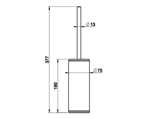 Ёршик, Gessi, Inciso, шгв 75*75*377, цвет- Finox Brushed Nickel — изображение 1