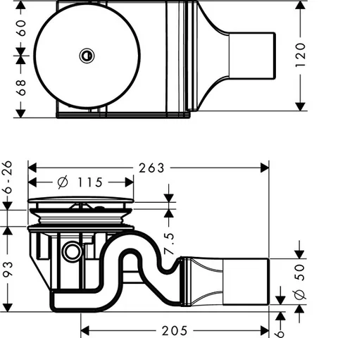 Сифон, Hansgrohe, Raindrain, для душевых поддонов — изображение 1