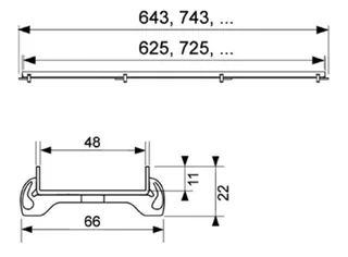Дизайн-решетка, TECE, TECEdrainline Plate, 800, цвет-полированная нержавеющая сталь — изображение 1