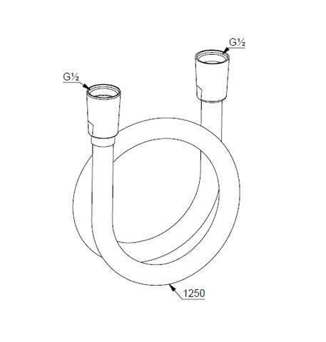 Шланг для душа, Kludi, SUPARAFLEX, длина шланга, мм-1250, цвет-никель брашированный — изображение 1