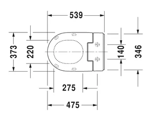 Сиденье для унитаза с функцией биде, Duravit, SensoWash® Slim, шдв 373*539*106, цвет-белый — изображение 1